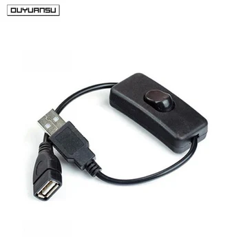30 cm Cabo USB Com Interruptor de ligar/DESLIGAR o Cabo de Extensão Alternar Para Lamp USB USB Ventilador da Fonte de Alimentação de Linha Durável Adaptador