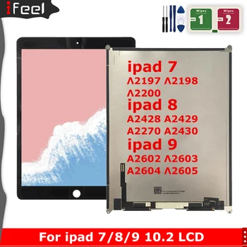100% Testado Tela LCD de Vidro do Painel e Visor LCD Para Apple iPad 7/8/9 10.2 2019 2020 2021LCD conjunto de Substituição