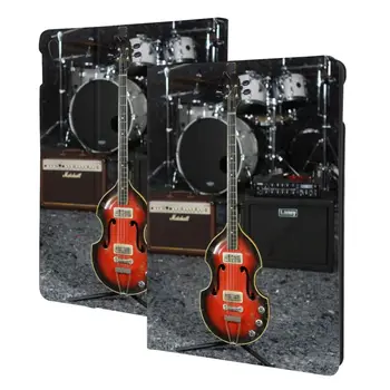 Guitarras No Interior de Caso para o iPad 2022 10.5 10.2 Polegadas com porta-Lápis,de Couro PU Slim,à prova de Choque, Auto Sono/Despertar