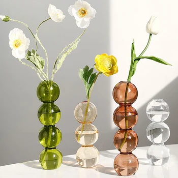 Ins Arranjo De Flores De Arte Moderna, Criativa Esférica Vasos De Flores Nórdicos Vidro Bolha Vaso De Decoração De Casa De Presente De Aniversário Potes
