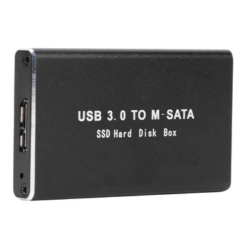 USB 3.0 para Placa mSATA Disco Rígido Caso Externas de Disco Rígido de Estado Sólido Gabinete