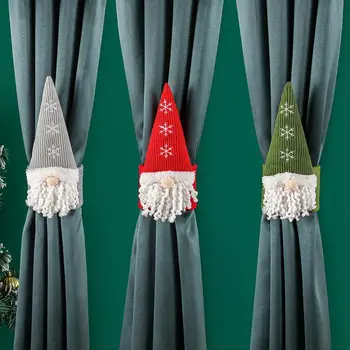 Papai Noel Cortina de Fivela Adorável Natal Gnome Tiebacks Cortina Versátil Correia de Fixação para o Quarto de Janela do Carro Festivo de Santa