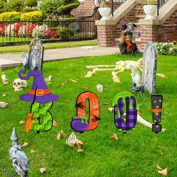 [Decoração De Casa] Tyu De 2,05 Milhões De Halloween Fantasma De Abóbora Bruxa Gato Pátio Andar De Saída Jardim Cemitério Decoração Do Festival