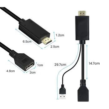 Conector USB PVC compatível com HDMI para Cabo Conversor DisplayPort Bom Desempenho Leve Conversor de Cabo para o PC