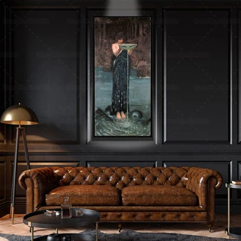 John William Waterhouse Circe Invidiosa Tela de Impressão de Arte de Parede do Poster para a Decoração Home
