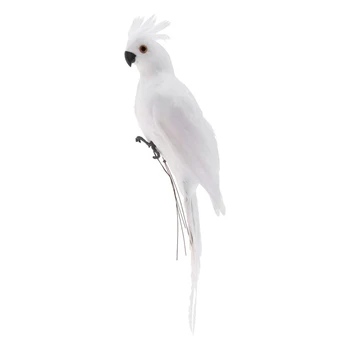 35 CM de Espuma de Penas de Arara Gramado Decoração de Boneca Falso Animal Jardim das Aves Adereços de Decoração de Simulação Papagaio Manual do Papagaio
