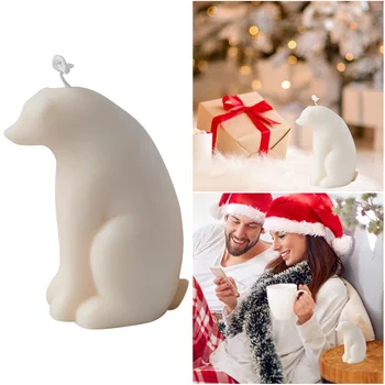 Urso Polar De Aromaterapia, Velas De Natal, Presentes De Cera De Soja Enfeites Para Decoração De Natal