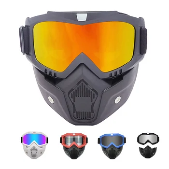 Homens Mulheres de Esqui e Snowboard, Máscara de Snowmobile (moto de neve de Esqui de Óculos à Prova de Motocross Óculos de Protecção Óculos de protecção com Filtro de Boca