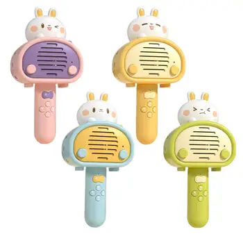 Crianças Microfone Portátil Cantando Máquina de Matracas Coelho Bonito alto-Falante Microfone para Festas Idade 2 3 4 5 Cantar a Canção Brinquedos