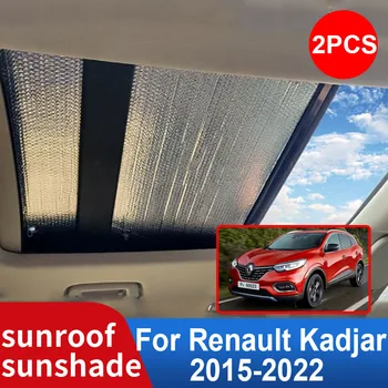 2x de abrir eléctrico pára-Sol para a Renault Kadjar 2018 2017 2016 2015-2022 2021 Acessórios do Carro do Teto Protetor solar Isolamento de Calor de pára-Brisas