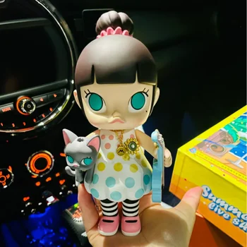 Novo 17cm Genuíno Molly Verão Show ao Vivo Anime Figura de Brinquedos Colecionáveis Decoração de Estilo Modelo Estátua de Animação de presentear Crianças Bonecas