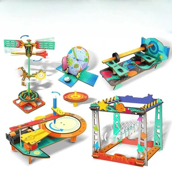 HASTE Kits de Brinquedos de Madeira para Crianças com de Ciência de Invenções Criativas DIY Kit Eletrônico e Tecnologia de Brinquedos de Montagem de quebra-Cabeças 3D