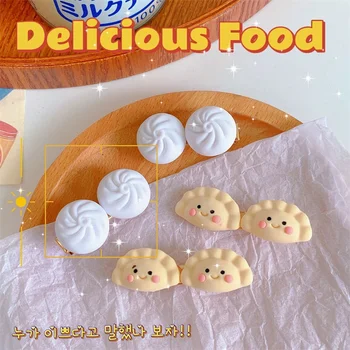 1pc coreano Simulação de Alimentos Bolinho de massa de Pão de Gancho Engraçado Criativos feitos a Mão da Menina de Cabelo Clip Touca de Cabelo Feminino Acessórios