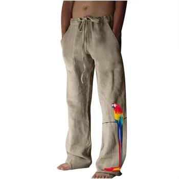 2023 Homens Roupa de cama de Algodão Casual, Roupa de cama de Algodão Solto Cordão de Calças de Yoga Calças de Homens Vestuário Pantalones De Hombre Calças Mens