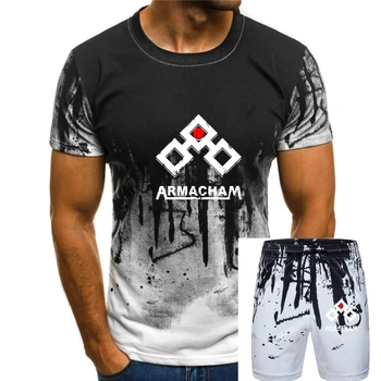 Nem Medo Armacham Designers Camisetas de Verão/Outono Pai de Jogo T-Shirt da Família O-Pescoço Algodão 100% dos Homens T-Shirt de grandes dimensões