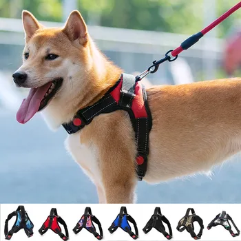 Harness Dog Durável Reflexiva Ajustável Cão de Estimação Arnês para Cães de Estimação, Andando de aproveitar para Pequenas Médias Grandes Acessórios de Animais de estimação