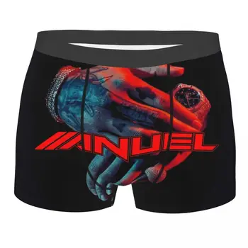 Anuel AA Rapper Underwear Homens Sexy de Impressão Personalizada Calcinha Boxer Shorts