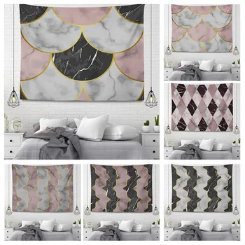 Decoração de casa de Marmoreio impressão de decoração de quarto de parede tapeçaria estética quarto estética, arte de parede grande parede de tecido de tapeçaria