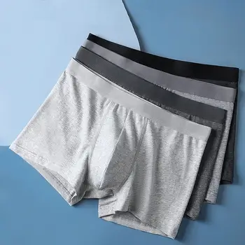 Homens Cuecas Cor Sólida Mid-rise Shorts Calcinha de Corte 3D Elástica U-convexo, Shorts, Cuecas Macio e Confortável Respirável Cuecas