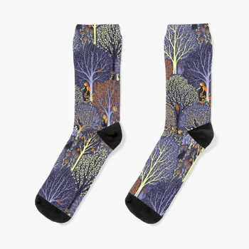 Floresta mágica azul Meias meias de compressão meias Térmicas homem de inverno personalizado meias