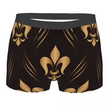 Boxer Homens Underwear Masculino Calcinha De Damasco De Ouro Shorts Boxer Shorts Confortáveis Homme
