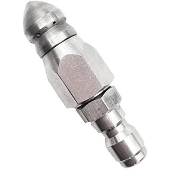 Lavadora de alta pressão Esgoto Jetter Bocal em Aço Inox, Durável, Design de Esgoto Jato do Bocal,1/4Inch Rapidamente Conector