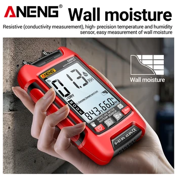 ANENG GN601 Medidor de Umidade de Madeira 0-99.9% Digital Umidade Sensor Detector de Multiscene Medida Tipo Pino para Madeira/Materiais de Construção