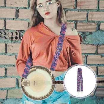 Banjo Alça Ajustável Presente Correia Instrumento Musical Suspensórios Retro Poliéster Vintage Ombro