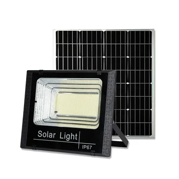 Solar Luzes de Inundação 50w, 100w 200w 300w a 500w LED Solar Powered Holofotes ao ar livre Impermeável Refletor Solar Com Controle Remoto