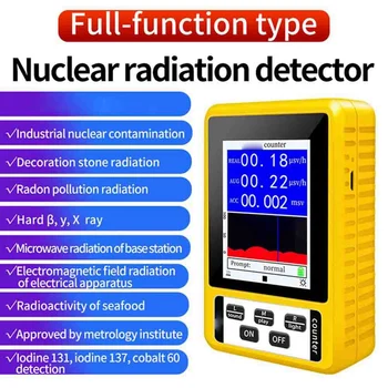 Contador Geiger Nuclear Detector de Radiação Com Tela de exposição do LCD do Dosímetro de Detectores de Beta Gama de Raio-X Portátil Testador de