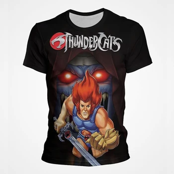 Thundercats 3D Imprimir desenhos de Anime T-Shirts Streetwear Homens Mulheres Casual de Moda Oversized O-Pescoço T-Shirt Miúdos Tees Tops de Roupas