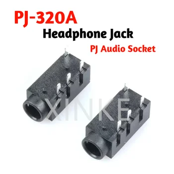 20PCS MERGULHO PJ320A de 3,5 MM do Fone de ouvido conector de Áudio PJ-320 4Pins interface de Áudio