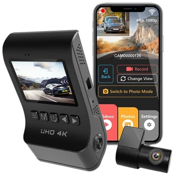 Dupla lente sony IMX335 frente e traseira duplo dvr gravador de vídeo 2160P carro blackbox com wifi GPS WDR auto eletrônica traço cam 4k