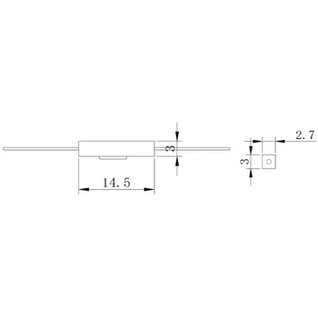 Equipamento de Reed Switch Fechado de Indução Magnética, Normalmente de Plástico 14.2 mm de Comprimento 3,3 mm de Diâmetro Elétrica Suprimentos