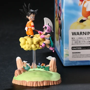 Dragon Ball Goku Com Chichi Cambalhota Nuvem Modelo Figura Coleção De Brinquedos Ornamento Anime Figurine