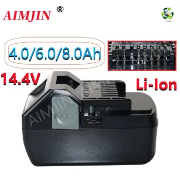 14,4 V 4.0 6.0 8.0 Ah Li-Ion Bateria de Substituição Para Hitachi BSL1430 CJ14DSL BSL1440 CR14DSL BSL1415 DDS14DSL