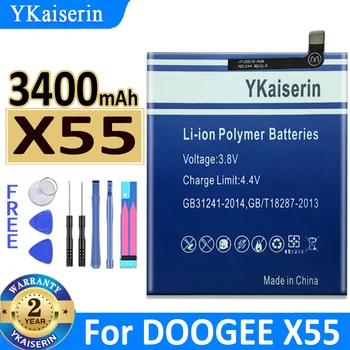 3400mAh YKaiserin Bateria para DOOGEE X 55 X55 Substituição de Baterias + Número de Rastreamento Bateria