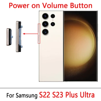 Novo Botão De Alimentação Para Samsung Galaxy S22 S23 Plus Ultra Lado Do Botão Desligar Titular Adaptador De Premir A Tecla De Alimentação Botão De Volume De Peças