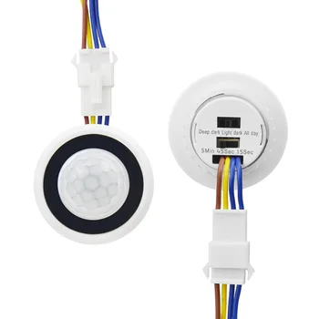 Corpo do Sensor do Detector Inteligente de Interruptor de Luz LED Auto On Off 110V 220V PIR Sensor de Movimento Infravermelho Mudar para a Iluminação Home Indução