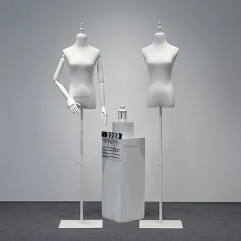 vestido de casamento branco manequim Feminino corpo inteiro do suporte de exposição do vestuário feminino janela busto de metal da base de dados de loja de roupas modelo rack Z