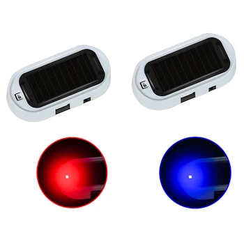 Universal Solar Alimentado por USB Carro DIODO emissor de Luz de Alarme Anti-Roubo de Aviso de Piscar a Lâmpada