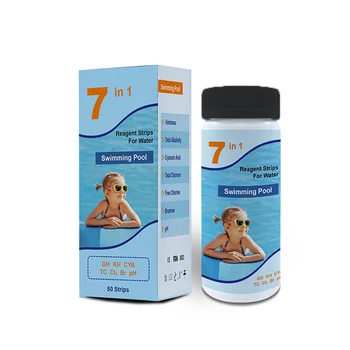 100Pcs Piscina Papel de Teste Chlorocyanuric Ácido Dureza Bromo Residual Teste de Qualidade da Água de Papel