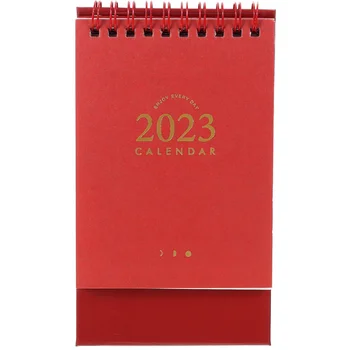2023 Calendário De Mesa De Pé Virado Portátil Pé De Natal Giftsative Mini Suprimentos Mensal De Design Memorando 2024