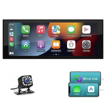 Carplay 1 Din 6.9 2G+32G Carro Player Multimídia Android GPS Bluetooth wi-Fi USB FM Link de Espelho de som do Carro Rádio C/Câmera