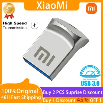 2023 Xiaomi U Disco de 2TB de Metal de Alta Velocidade 1TB Impermeável Portátil Pen Drive USB 3.0 Computador Portátil Flash Drive USB Tipo-C Adaptador