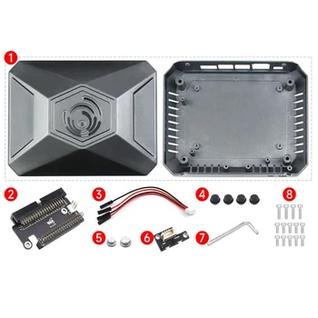 Caixa da Liga de alumínio para Jetson Nano Developer Kit B01 4Gb de Dissipação de Calor Shell com GPIO placa de Adaptador