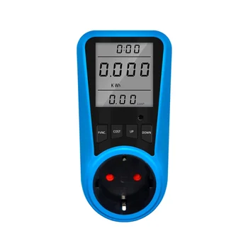 Tomada Corrente Digital, Medidor de Voltímetro Medidor de Potência CA Tempo Watts de Potência de Energia Testador Wattmeter - Plug UE