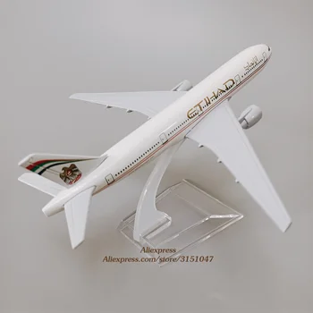Liga de Metal Aérea Etihad B777 companhias Aéreas Modelo de Avião Etihad Boeing 777 Airways Fundido Avião Modelo de Aeronave Crianças Presentes 16cm