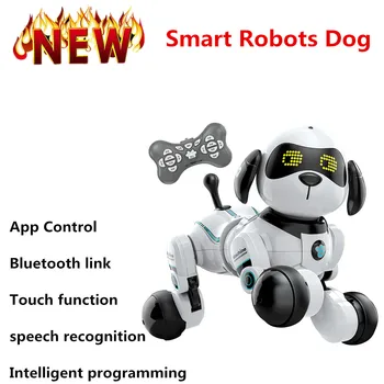 Smart Robôs Cão Eletrônico Animais de estimação Robô Cão RC Robô de Controle de Aplicativo programação Inteligente que cantam a Dança do Robô Brinquedos Para Crianças