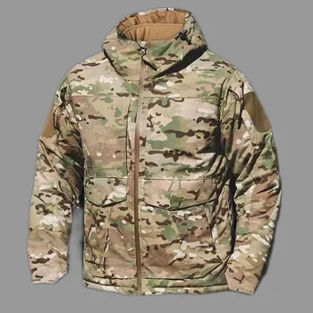 Inverno Grosso M65 Tático Militar Jaqueta De Homens Waterproof O Blusão De Capuz Sportswear Multi Bolso De Lã De Algodão Parkas
